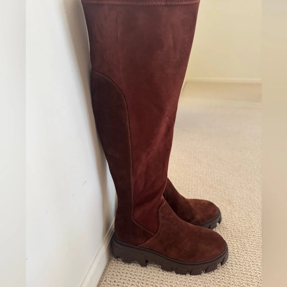 Kelsi Dagger Brooklyn Logan Over the Knee Chocolate Boot - Size 9 - NEW W/O BOX